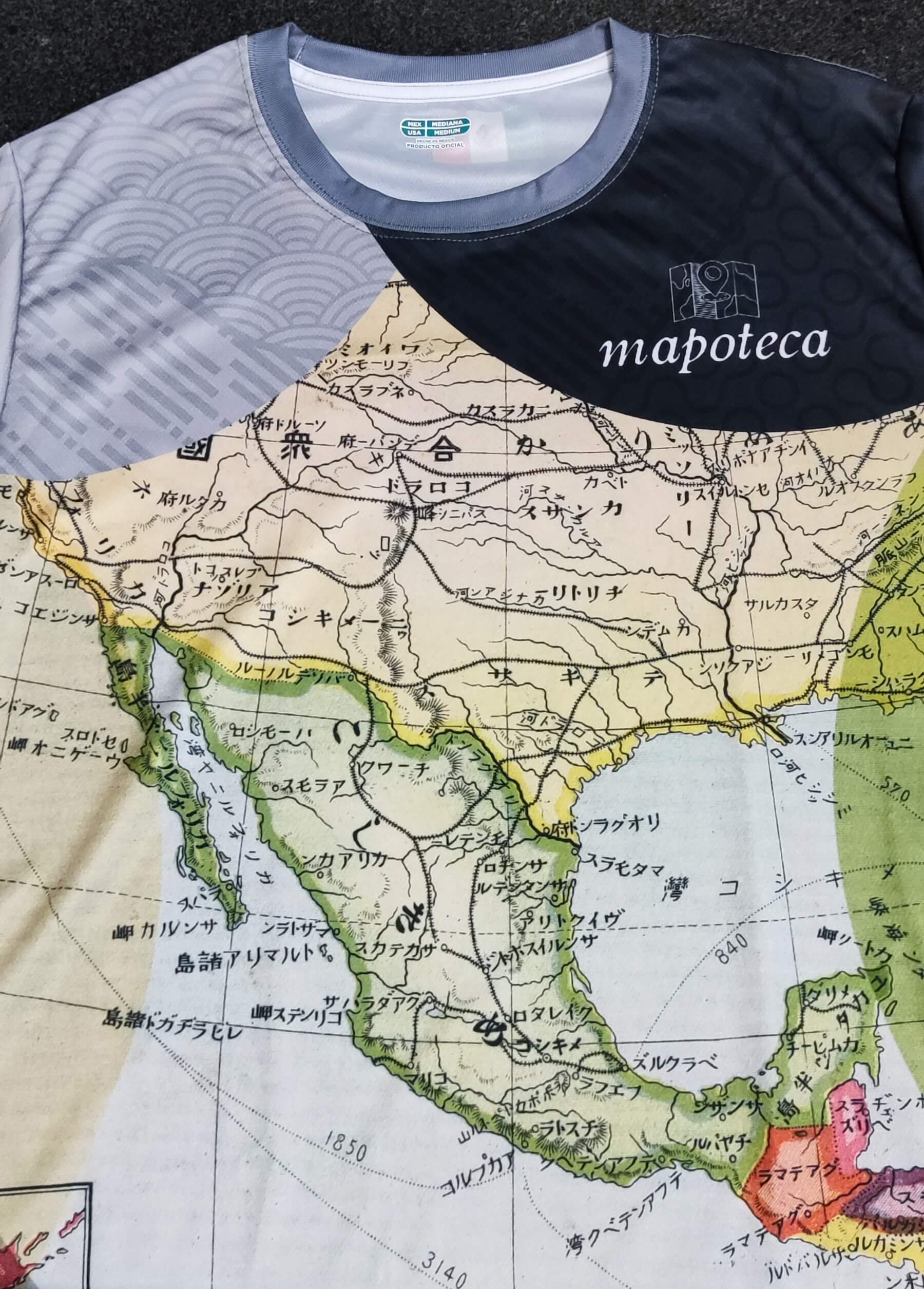 Camiseta México en japónes y turco otomano