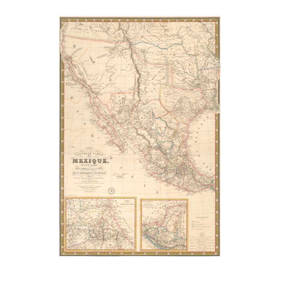 México 1839 (Mapa francés de Mexique)