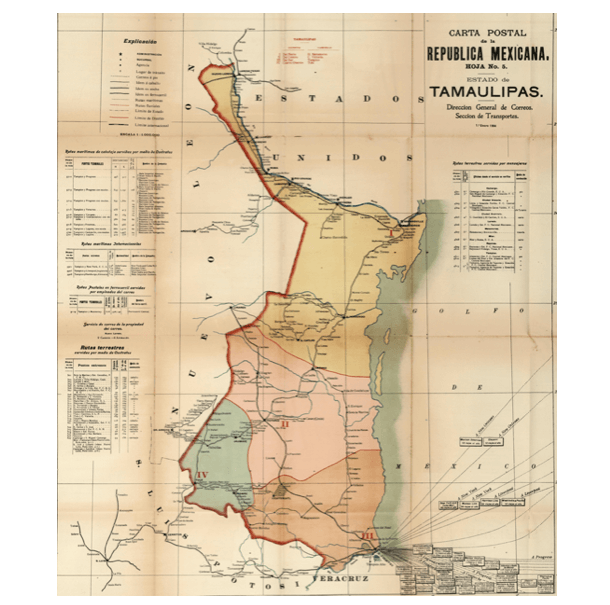 Tamaulipas Carta Postal 1904