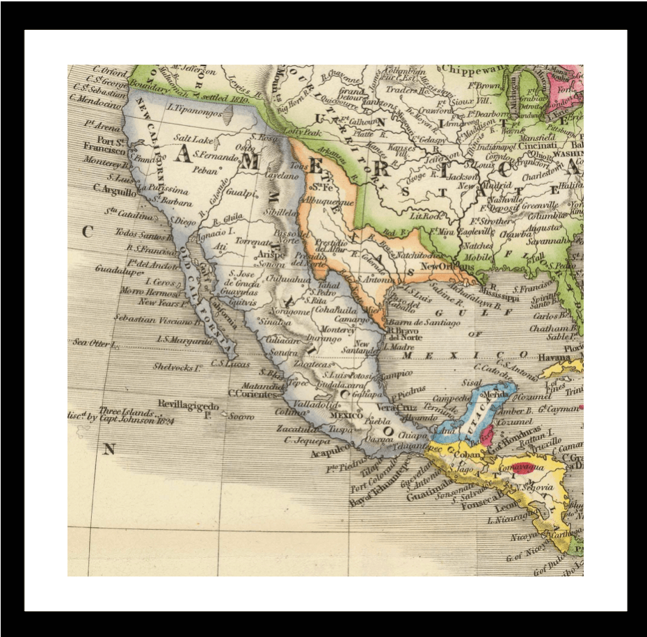 México (1844) Texas y Yucatán independientes