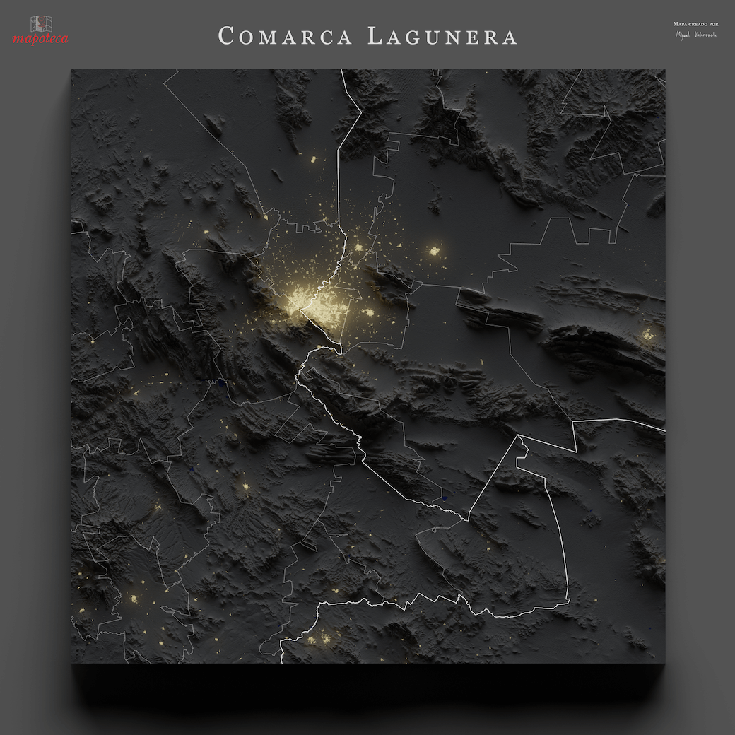 Comarca Lagunera PopRelief