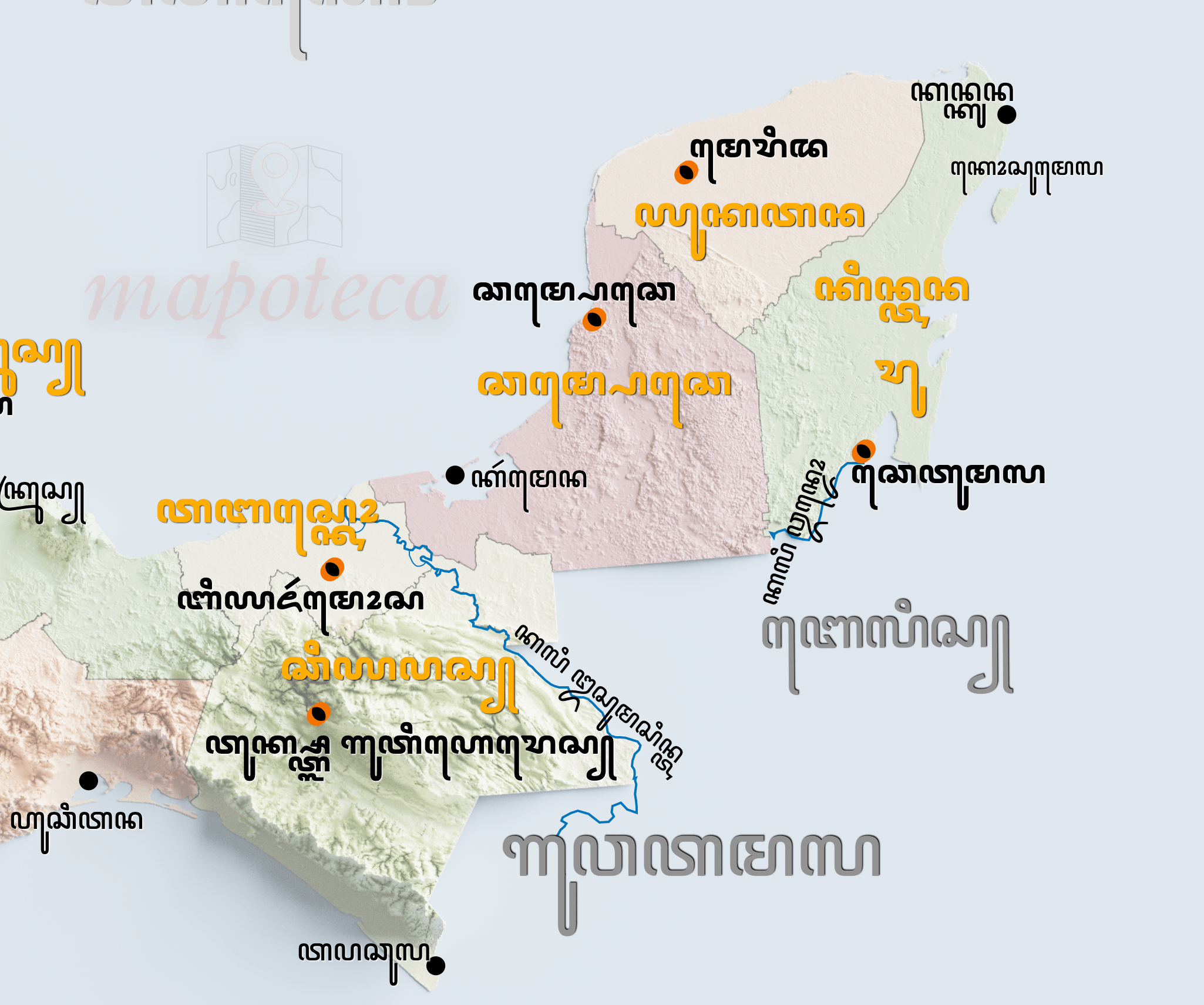 Mapa de México en javanés ꦩꦼꦲꦶꦏꦺꦴ