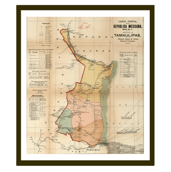 Tamaulipas Carta Postal 1904